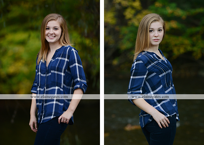 Mechanicsburg Central PA senior portrait photographer outdoor girl female road field fence water stream creek leaves fall hammock wooden swing grass rocks mp 07