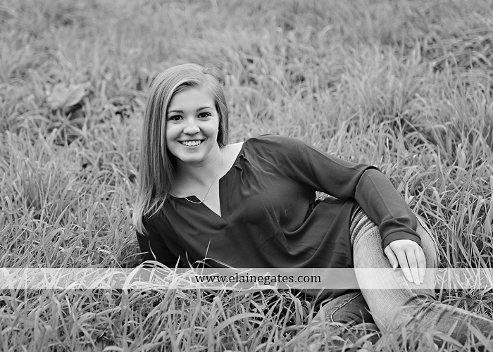 Mechanicsburg Central PA senior portrait photographer outdoor girl female road field fence water stream creek leaves fall hammock wooden swing grass rocks mp 12