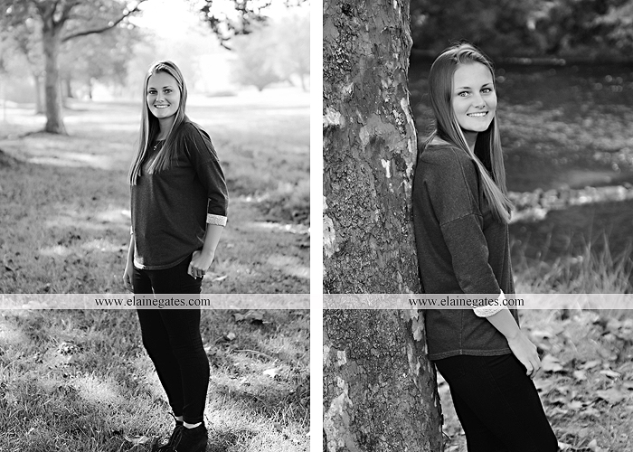Mechanicsburg Central PA senior portrait photographer outdoor girl female road trees field water stream creek fall fence kg 4