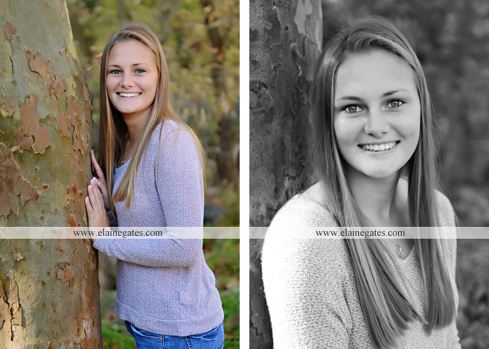 Mechanicsburg Central PA senior portrait photographer outdoor girl female road trees field water stream creek fall fence kg 7