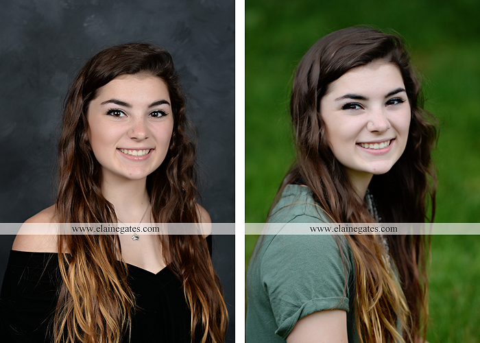 Mechanicsburg Central PA senior portrait photographer outdoor girl formal grass bench swing hammock wildflowers road field fence tree creek brick wall gate doorway steps staircase windows ed01