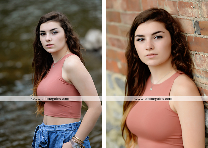 Mechanicsburg Central PA senior portrait photographer outdoor girl formal grass bench swing hammock wildflowers road field fence tree creek brick wall gate doorway steps staircase windows ed11