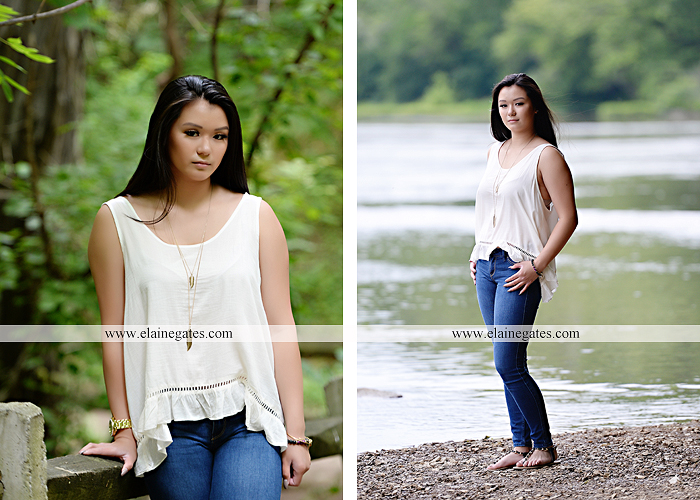 Mechanicsburg Central PA senior portrait photographer outdoor girl formal swing hammock iron bench grass wildflowers road train steps trees shore water stream creek bk 12