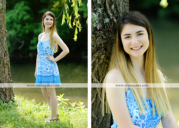 Mechanicsburg Central PA senior portrait photographer outdoor girl formal swing hammock iron bench road grass field water creek stream fence wildflowers tree sm 10