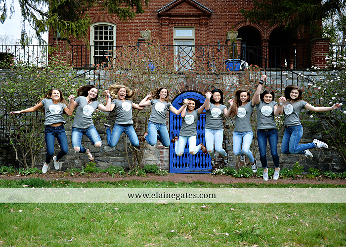 Mechanicsburg Central PA senior portrait photographer outdoor girls females group road log cabin trees stone wall senior models ephs chhs mechanicsburg cumberland valley northern red land trinity 6