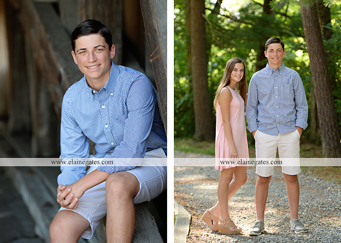 Mechanicsburg Central PA senior portrait photographer outdoor guy male formal trees rocks covered bridge messiah college water creek stream wooden beams golf lacrosse goal trinity bt 06