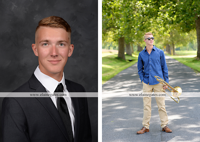 mechanicsburg-central-pa-senior-portrait-photographer-outdoor-male-guy-formal-road-trombone-field-tree-water-creek-stream-rock-fence-es-1