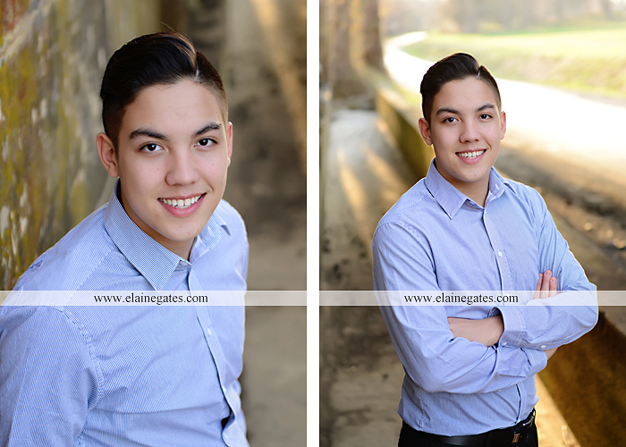 Mechanicsburg Central PA senior portrait photographer outdoor male guy stone wall bridge underpass field tennis court serve lk 1