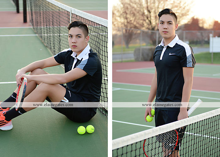 Mechanicsburg Central PA senior portrait photographer outdoor male guy stone wall bridge underpass field tennis court serve lk 5