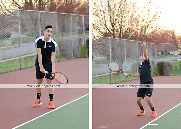 Mechanicsburg Central PA senior portrait photographer outdoor male guy stone wall bridge underpass field tennis court serve lk 6