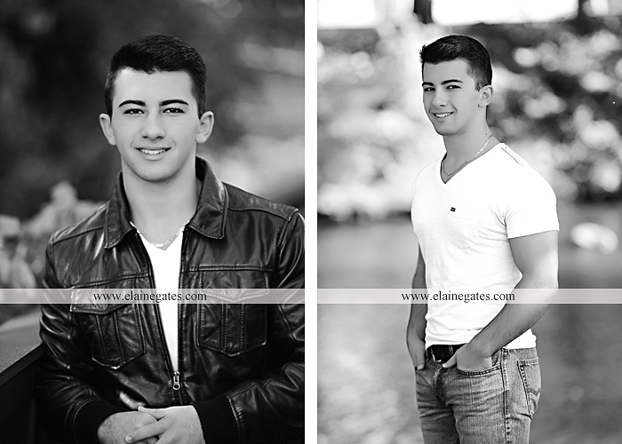 Mechanicsburg Central PA senior portrait photographer outdoor studio formal male guy bridge road trees water stream creek covered bridge wooden beams messiah college path va 4
