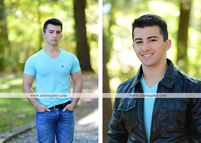 Mechanicsburg Central PA senior portrait photographer outdoor studio formal male guy bridge road trees water stream creek covered bridge wooden beams messiah college path va 6