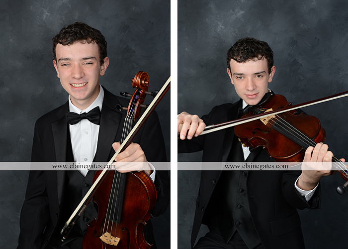 Mechanicsburg Central PA senior portrait photographer outdoor studio formal male guy violin rustic bridge grass trees covered bridge messiah college wooden beams jb 1