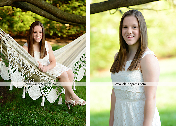 Mechanicsburg Central PA senior portrait photographer outdoor studio girl female sisters hammock grass field gymnastics music instruments fence water creek stream jks 01